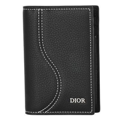 Christian Dior Saddle Vertical Card Holder, front view